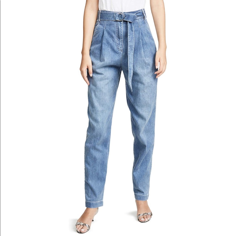Tibi Sculpted Pleat Pants Jeans